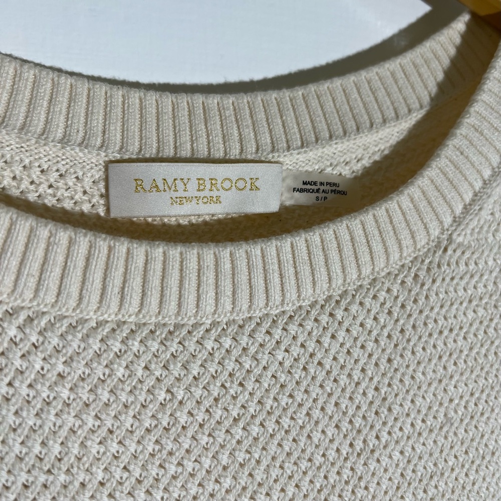 Ramy Brook Cream Knit Fringe Tank Top - Picture 6 of 8